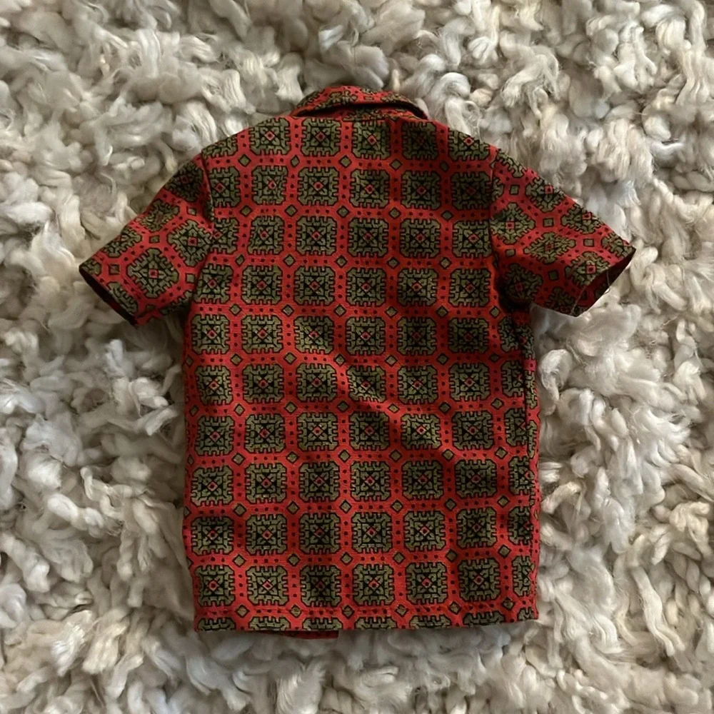 Ken Pak Sport Shirt Only Mattel #790 Red Olive Green No Doll 1962 Vintage